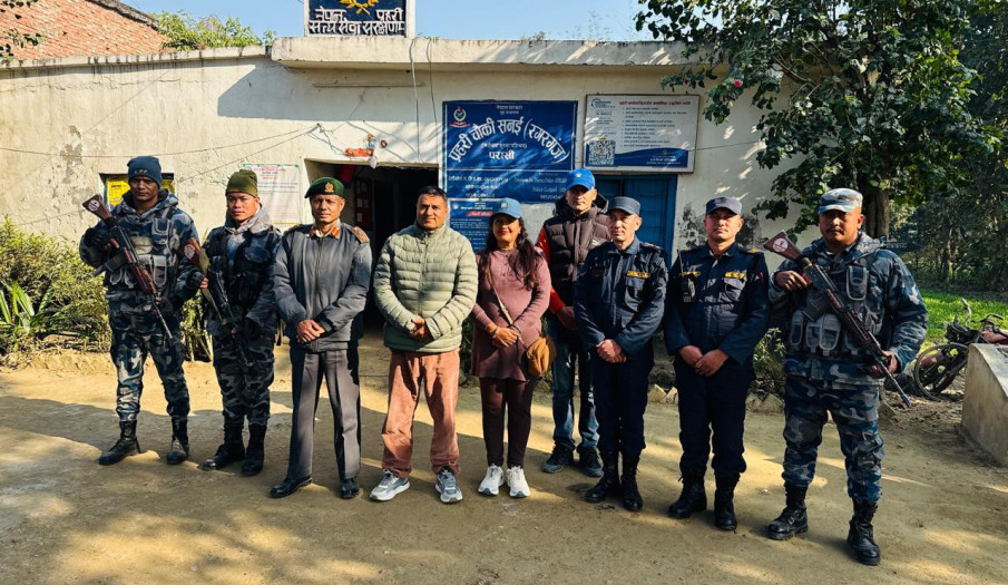 प्रमुख जिल्ला अधिकारीबाट प्रहरी चौकी सनईको  निरीक्षण